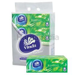 Vinda Deluxe Unscented Green Facial Tissue 4x100s Vinda Deluxe Unscented Green Facial Tissue 4x100s
