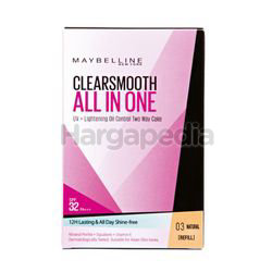 Maybelline Clear Smooth All-In-One Two Way Cake Refill 03 Natural 1s Maybelline Clear Smooth All-In-One Two Way Cake Refill 03 Natural 1s