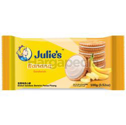 Julie's Banana Flavoured Cream Sandwich 100gm Julie's Banana Flavoured Cream Sandwich 100gm