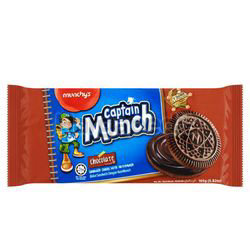 Munchy's Captain Munch Chocolate Sandwich 165gm Munchy's Captain Munch Chocolate Sandwich 165gm