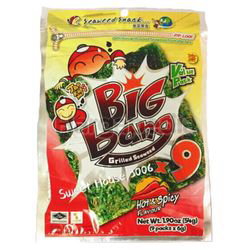 Tao Kae Noi Big Bang Grilled Seaweed Hot & Spicy 54gm Tao Kae Noi Big Bang Grilled Seaweed Hot & Spicy 54gm