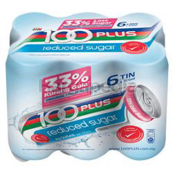 100Plus Isotonic Reduced Sugar 6x325ml 100Plus Isotonic Reduced Sugar 6x325ml
