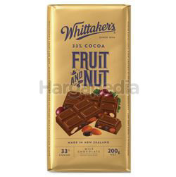 Whittaker's Block Fruit & Nut 200gm Whittaker's Block Fruit & Nut 200gm