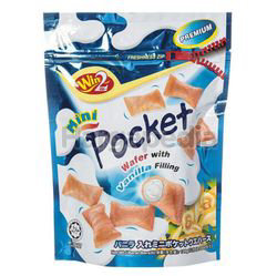 Win2 Mini Pocket Wafer Vanilla 120gm Win2 Mini Pocket Wafer Vanilla 120gm