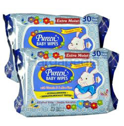 Pureen Baby Wipes Blue 2x30s Pureen Baby Wipes Blue 2x30s