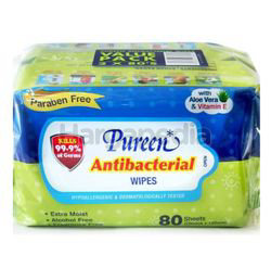 Pureen Baby Wipes Antibacterial 2x80s Pureen Baby Wipes Antibacterial 2x80s