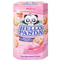 Meiji Hello Panda Strawberry Coated Biscuit 50gm Meiji Hello Panda Strawberry Coated Biscuit 50gm