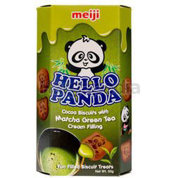 Meiji Hello Panda Green Tea Coated Biscuit 50gm Meiji Hello Panda Green Tea Coated Biscuit 50gm