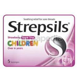 Strepsils Children Strawberry Lozenges 5s Strepsils Children Strawberry Lozenges 5s