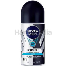 Nivea Men Black & White Invisible Fresh Deodorant Roll On 50ml Nivea Men Black & White Invisible Fresh Deodorant Roll On 50ml
