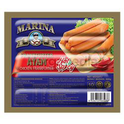Marina Chicken Frankfurter Hot & Spicy 300gm Marina Chicken Frankfurter Hot & Spicy 300gm