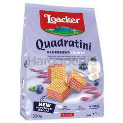 Loacker Quadratini Wafer Blueberry Yoghurt 220gm Loacker Quadratini Wafer Blueberry Yoghurt 220gm