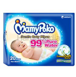 Mamy Poko Baby Wipes Cotony Soft Fragrance Free 20s Mamy Poko Baby Wipes Cotony Soft Fragrance Free 20s