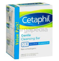 Cetaphil Gentle Cleansing Bar 3x4.5oz Cetaphil Gentle Cleansing Bar 3x4.5oz