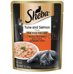 Sheba Cat Food Pouch Tuna & Salmon 70gm Sheba Cat Food Pouch Tuna & Salmon 70gm