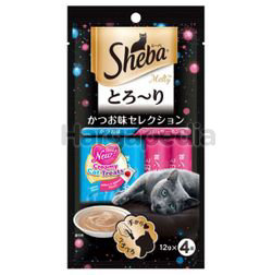 Sheba Melty Cat Treats Katsuo & Katsuo Salmon 4x12gm Sheba Melty Cat Treats Katsuo & Katsuo Salmon 4x12gm