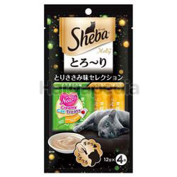 Sheba Melty Cat Treats Chicken & Chicken Whitemeat 4x12gm Sheba Melty Cat Treats Chicken & Chicken Whitemeat 4x12gm