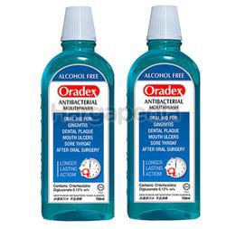 Oradex Anti-Bacterial Mouthwash 2x750ml Oradex Anti-Bacterial Mouthwash 2x750ml