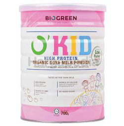 Biogreen O'Kid High Protein Organic Soy Milk 700gm Biogreen O'Kid High Protein Organic Soy Milk 700gm