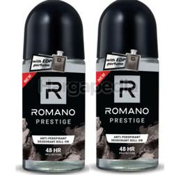 Romano Men Deodorant Roll On Prestige 2x50ml Romano Men Deodorant Roll On Prestige 2x50ml