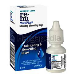 Bausch & Lomb Renu Multi-Purpose Solution Plus Eye Drops 8ml Bausch & Lomb Renu Multi-Purpose Solution Plus Eye Drops 8ml