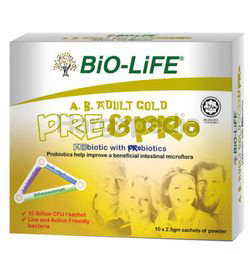 Bio-Life A.B. Adult Gold Pre & Pro 10x2.5gm Bio-Life A.B. Adult Gold Pre & Pro 10x2.5gm