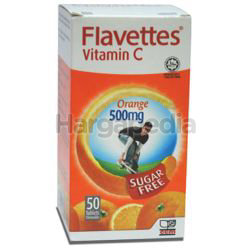 Flavettes C Vitamin C 500mg Sugar Free 50s Flavettes C Vitamin C 500mg Sugar Free 50s