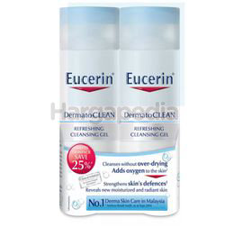 Eucerin DermatoCLEAN Refreshing Cleansing Gel 2x200ml Eucerin DermatoCLEAN Refreshing Cleansing Gel 2x200ml