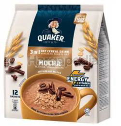 Quaker 3in1 Cereal Mocha 12x28gm Quaker 3in1 Cereal Mocha 12x28gm