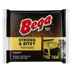 Bega Strong & Bitey Vintage Cheese Block 250gm Bega Strong & Bitey Vintage Cheese Block 250gm