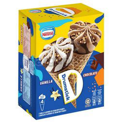 Nestle Drumstick Chocolate & Vanilla Ice Cream 4x110ml Nestle Drumstick Chocolate & Vanilla Ice Cream 4x110ml