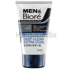 Biore Men's Double Scrub Deep Clean Extra Cool Facial Foam 100gm Biore Men's Double Scrub Deep Clean Extra Cool Facial Foam 100gm