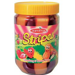 Jammy Stripes Peanut Butter Strawberry 510gm Jammy Stripes Peanut Butter Strawberry 510gm