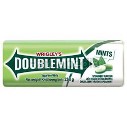 Wrigley's Doublemint Sugarfree Mints Spearmint 23.8gm Wrigley's Doublemint Sugarfree Mints Spearmint 23.8gm