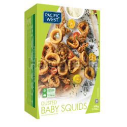 Pacific West Dusted Baby Squids 300gm Pacific West Dusted Baby Squids 300gm