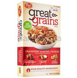 Post Great Grain Cranberry Almond Crunch 396gm Post Great Grain Cranberry Almond Crunch 396gm