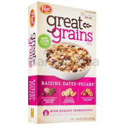 Post Great Grain Raisins, Date & Pecan 453gm Post Great Grain Raisins, Date & Pecan 453gm