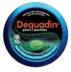 Dequadin Pastilles Extra Strong Menthol 46gm Dequadin Pastilles Extra Strong Menthol 46gm