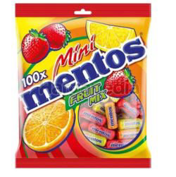 Mentos Mini Fruit Mix Pillow Pack 100x10gm Mentos Mini Fruit Mix Pillow Pack 100x10gm