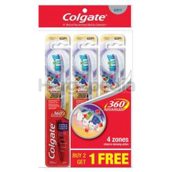 Colgate 360 Advanced Soft Toothbrush 2s+1s Colgate 360 Advanced Soft Toothbrush 2s+1s
