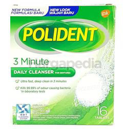 Polident Denture Cleanse 3 minute Daily Cleanser 16s Polident Denture Cleanse 3 minute Daily Cleanser 16s