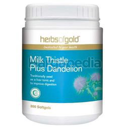 Herbs Of Gold Milk Thistle Plus Dandelion 300s Herbs Of Gold Milk Thistle Plus Dandelion 300s