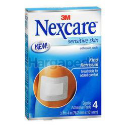 3M Nexcare Sensitive Skin Adhesive Pad 76.2mmx101mm 4s 3M Nexcare Sensitive Skin Adhesive Pad 76.2mmx101mm 4s