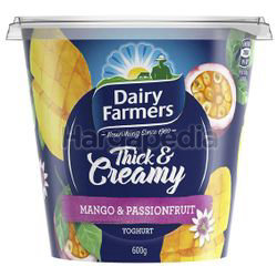 Dairy Farmers Thick & Creamy Yogurt Mango & Passionfruit 600gm Dairy Farmers Thick & Creamy Yogurt Mango & Passionfruit 600gm