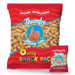 Thumbs Ngan Yin Menglembu Groundnut Snack Pack 6x30gm Thumbs Ngan Yin Menglembu Groundnut Snack Pack 6x30gm