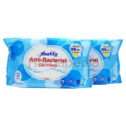 Anakku Baby Wet Wipes Anti-Bacterial 2x30s Anakku Baby Wet Wipes Anti-Bacterial 2x30s