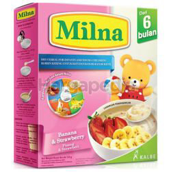 Milna Cereal 6+ Banana & Strawberry 120gm Milna Cereal 6+ Banana & Strawberry 120gm