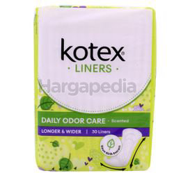 Kotex Fresh Daily Odor Care Pantyliner Longer & Wider Daun Sirih 30s Kotex Fresh Daily Odor Care Pantyliner Longer & Wider Daun Sirih 30s