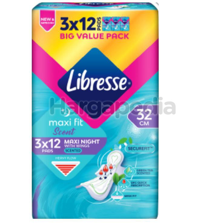 LIBRESSE Green Tea Maxi Night Extra 