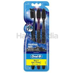 Oral-B Charcoal White Toothbrush 2s+1s Oral-B Charcoal White Toothbrush 2s+1s